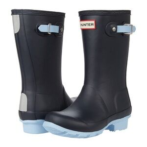 Hunter Black and Blue Rain Boots
